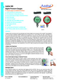 Thumbnail of document Data Sheet - 685 Digital Pressure Gauges
